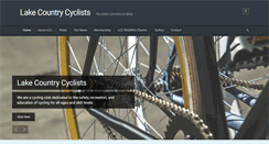 Desktop Screenshot of lakecountrycyclists.com